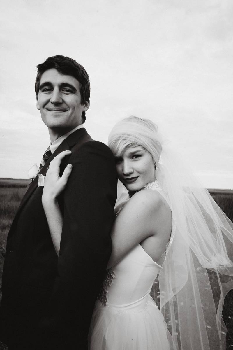 Sofía y Diego, retrato en blanco y negro